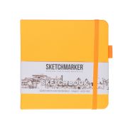 Блокнот для зарисовок Sketchmarker 12х12 140г 80л Неоновый апельсин