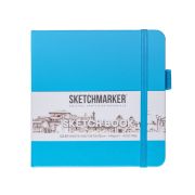Блокнот для зарисовок Sketchmarker 12х12 140г 80л Синий Карибский