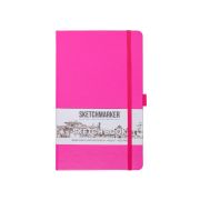 Блокнот для зарисовок Sketchmarker 13х21 140г 80л Неоновая фуксия