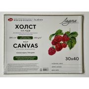 Холст на МДФ 30х40 лён/хл Ладога 280г прозр.акрил. грунт
