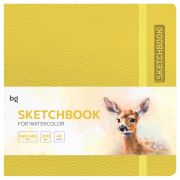 Скетчбук для акварели BG «Bright.Yellow» 145х145 200г 40л
