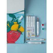 Набор акриловых маркеров двусторонних Сонет «Яркие цвета» кисть/пуля 4цв