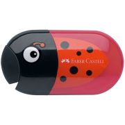 Точилка пластиковая Faber-Castell Dual Sharpener with Erazer-Ledibug