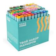 Набор спиртовых маркеров Стихия (пуля+долото) 60шт