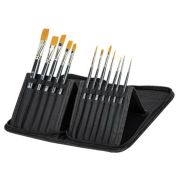 Набор кистей синтетика BRAUBERG ART CLASSIC № 0-20 12шт в черном пенале