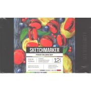 Набор акварельных карандашей Sketchmarker «Еда» 12цв металл