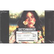 Набор цветных карандашей Sketchmarker «Оттенки кожи» 12цв металл