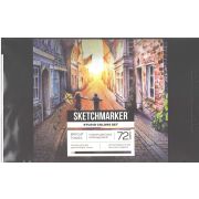 Набор цветных карандашей Sketchmarker «Студия» 72цв металл