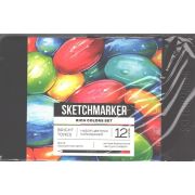 Набор цветных карандашей Sketchmarker «Яркие цвета» 12цв металл