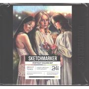 Набор цветных карандашей Sketchmarker «Портрет» 24цв металл