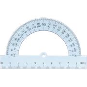 Транспортир 10см 180 градусов, прозрачный синий