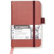 Блокнот для зарисовок Sketchmarker 9х14 140г 80л Красный винтаж