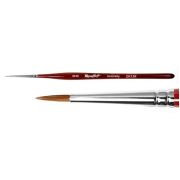 Кисть колонок круглая № 2 ручка фигурная бордовая