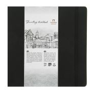 Блокнот д/эскизов Travelling sketchbook 30х30 черный квадрат 80л